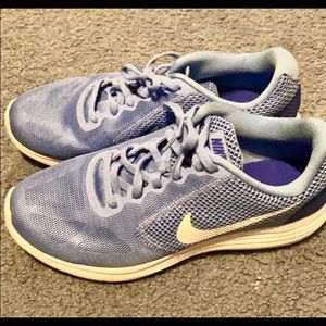 Light Blue Nike Revolution 3 Never been worn